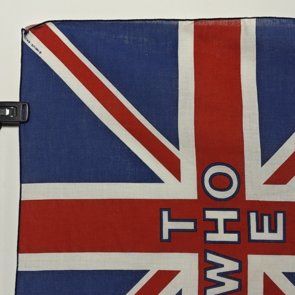 THE WHO Band Tour 1982 VINTAGE ‘82 Souvenir British Union Jack Logo Bandana - Picture 4 of 15